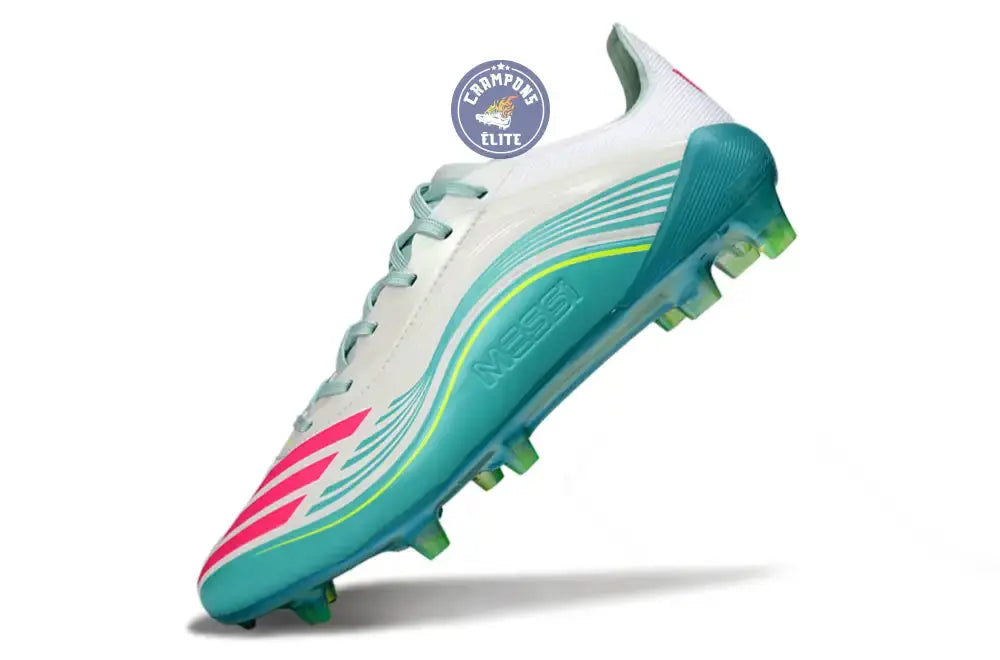 Image of F50 Lacets FG Messi - Turquoise/Blanc/Rose