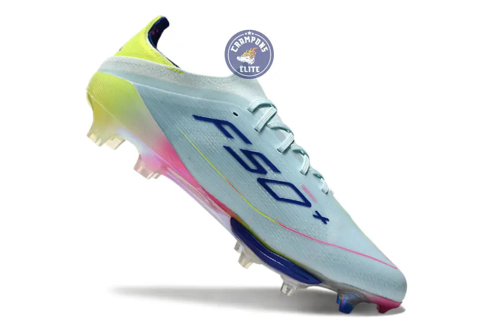 F50 + Lacets FG Stellar Icon - Almost Blue/Bleu/Jaune