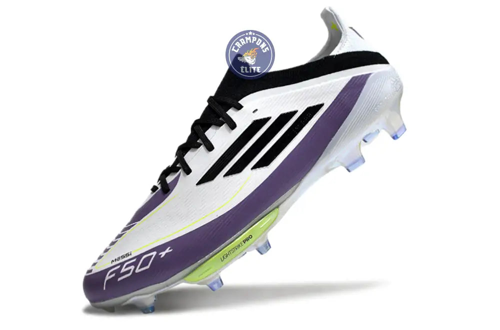 F50 + Lacets FG Triunfo Estelar - Blanc/Noir/Violet