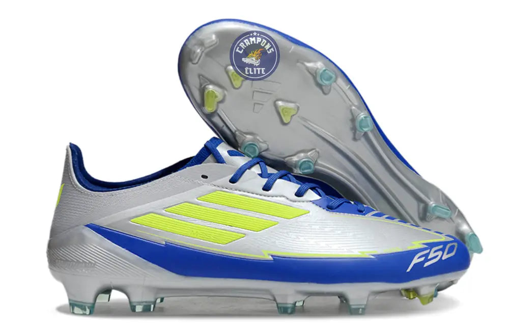 F50 Languette FG - Argenté/Jaune Fluo/Bleu