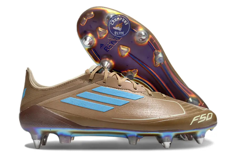 Image of F50 Languette SG Messi X Bad Bunny Elite FG - Cardboard/Blanc/Turquoise ÉDITION LIMITÉE