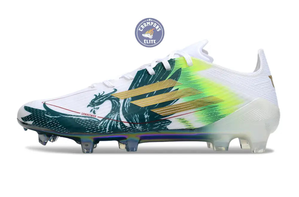 Image of F50 Languette Mohamed Salah FG - Blanc/Vert/Doré
