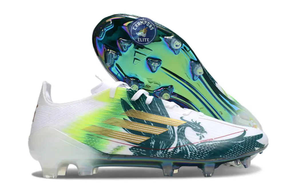 Image of F50 Languette Mohamed Salah FG - Blanc/Vert/Doré