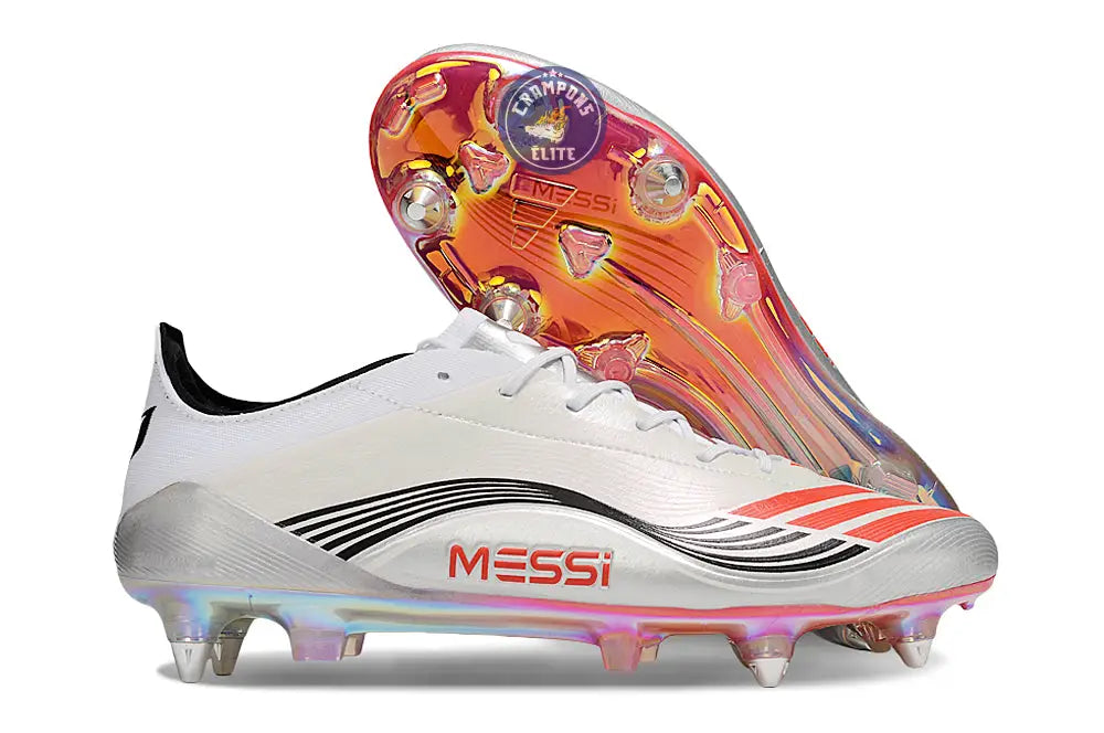 Image of F50 MESSI ELITE SG PRESTIG10 - BLANC/LUCID RED/ARGENTÉ