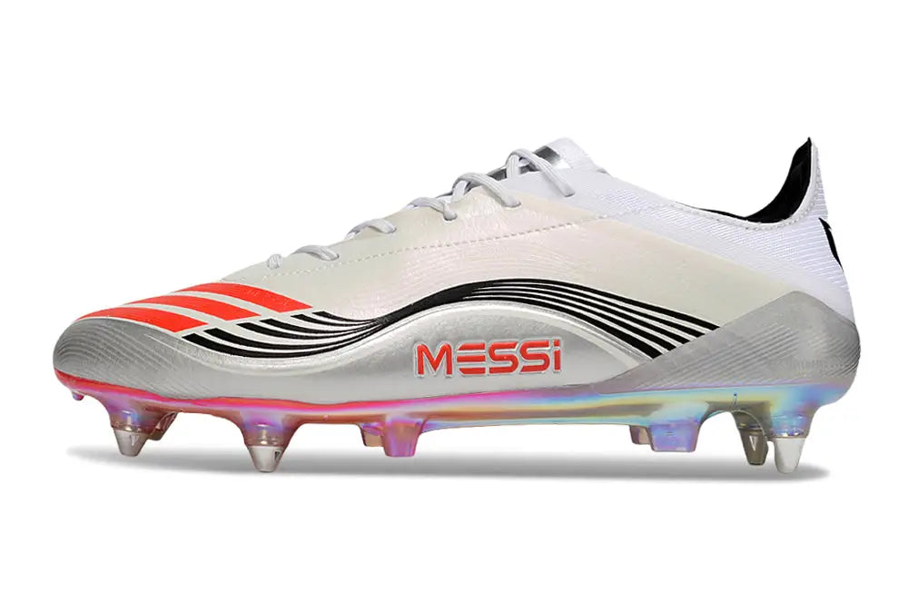 F50 MESSI ELITE SG PRESTIG10 - BLANC/LUCID RED/ARGENTÉ