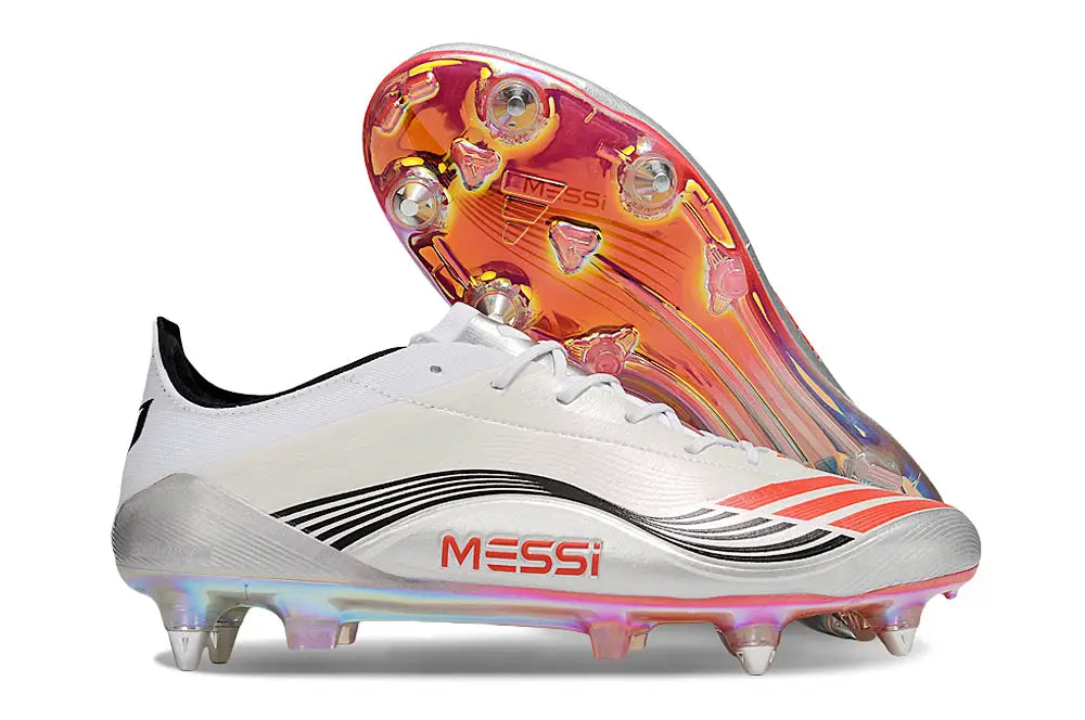 F50 MESSI ELITE SG PRESTIG10 - BLANC/LUCID RED/ARGENTÉ