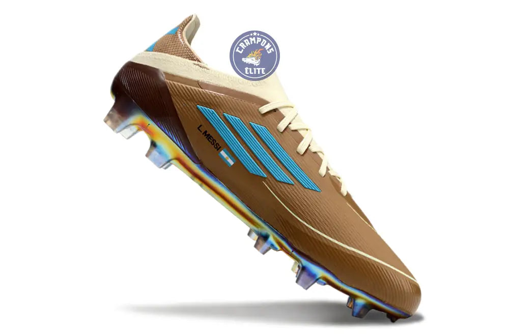 F50 Messi X Bad Bunny Elite Lacets FG - Cardboard/Blanc/Turquoise ÉDITION LIMITÉE