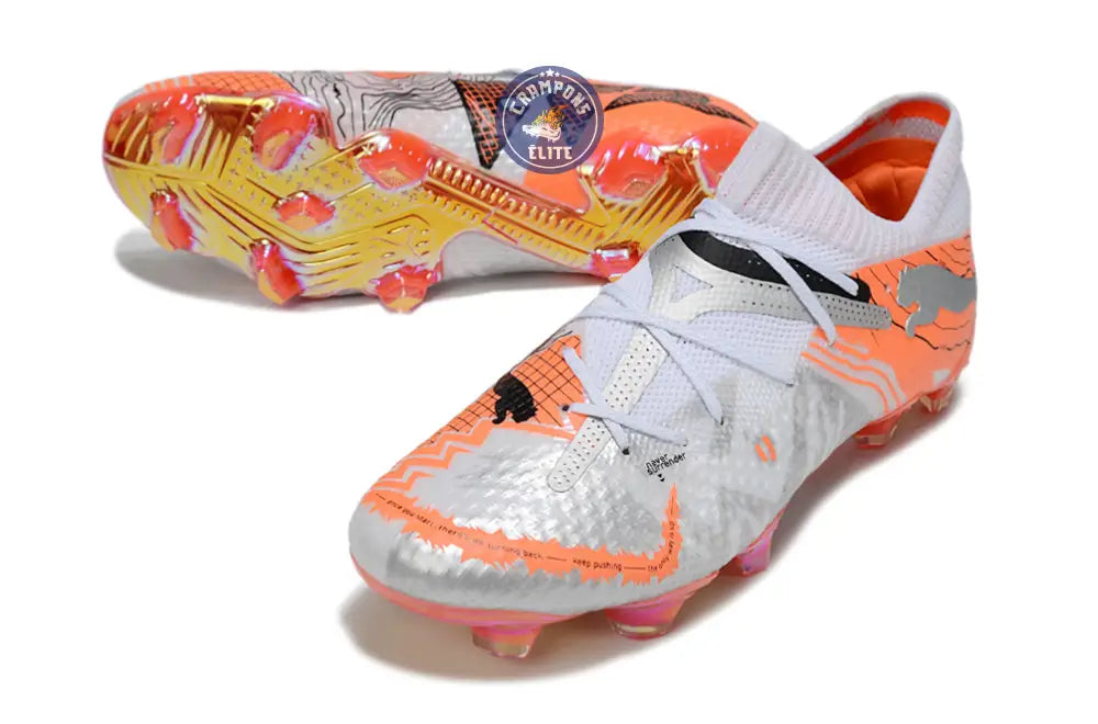 Future 7 Ultimate FG/AG Conquer your Mountain - Blanc/Orange/Argenté ÉDITION LIMITÉE