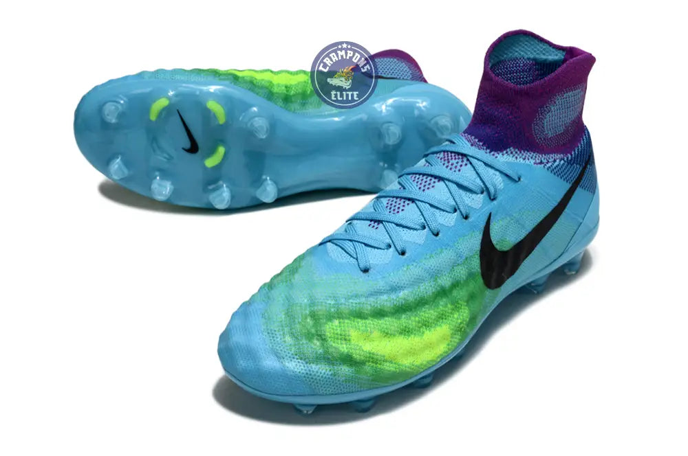 Nike Magista Obra 2 FG - Bleu/Vert/Violet/Noir