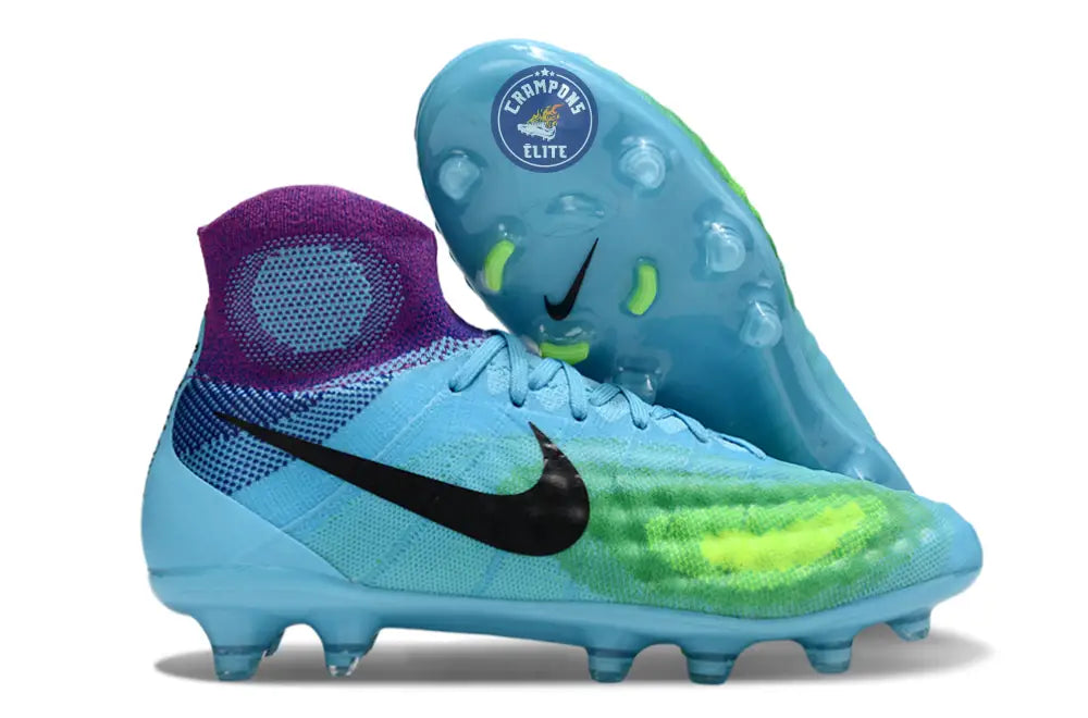 Nike Magista Obra 2 FG - Bleu/Vert/Violet/Noir