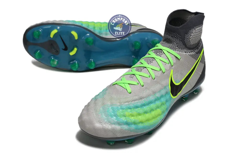 Image of Nike Magista Obra 2 FG Pack - Gris/Vert/Vert Turquoise