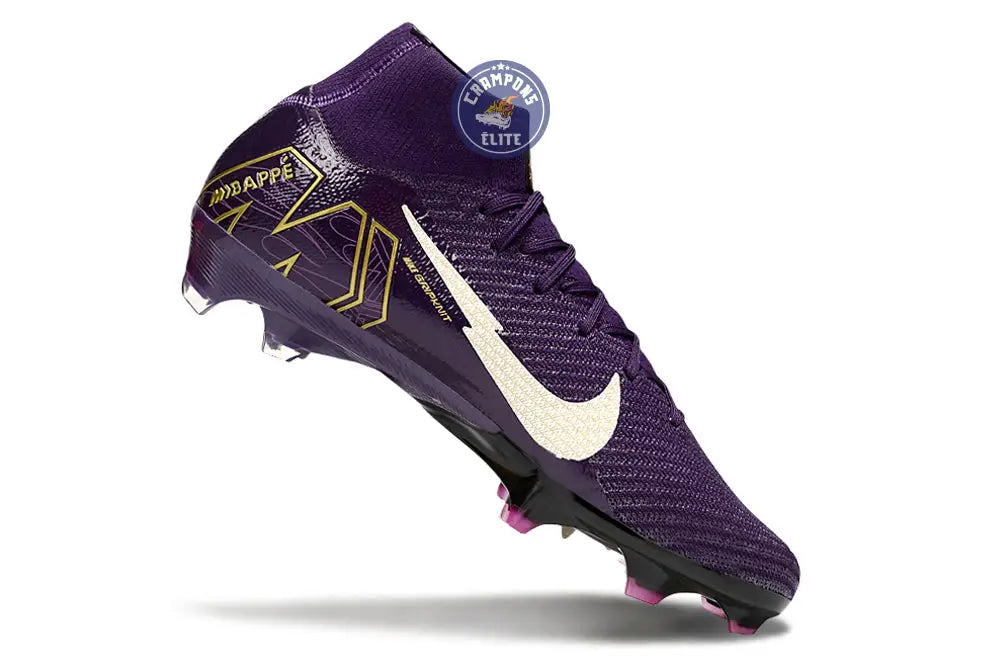 Image of MERCURIAL SUPERFLY 10 ELITE FG MBAPPÉ PERSONAL EDITION - VIOLET/BLANC