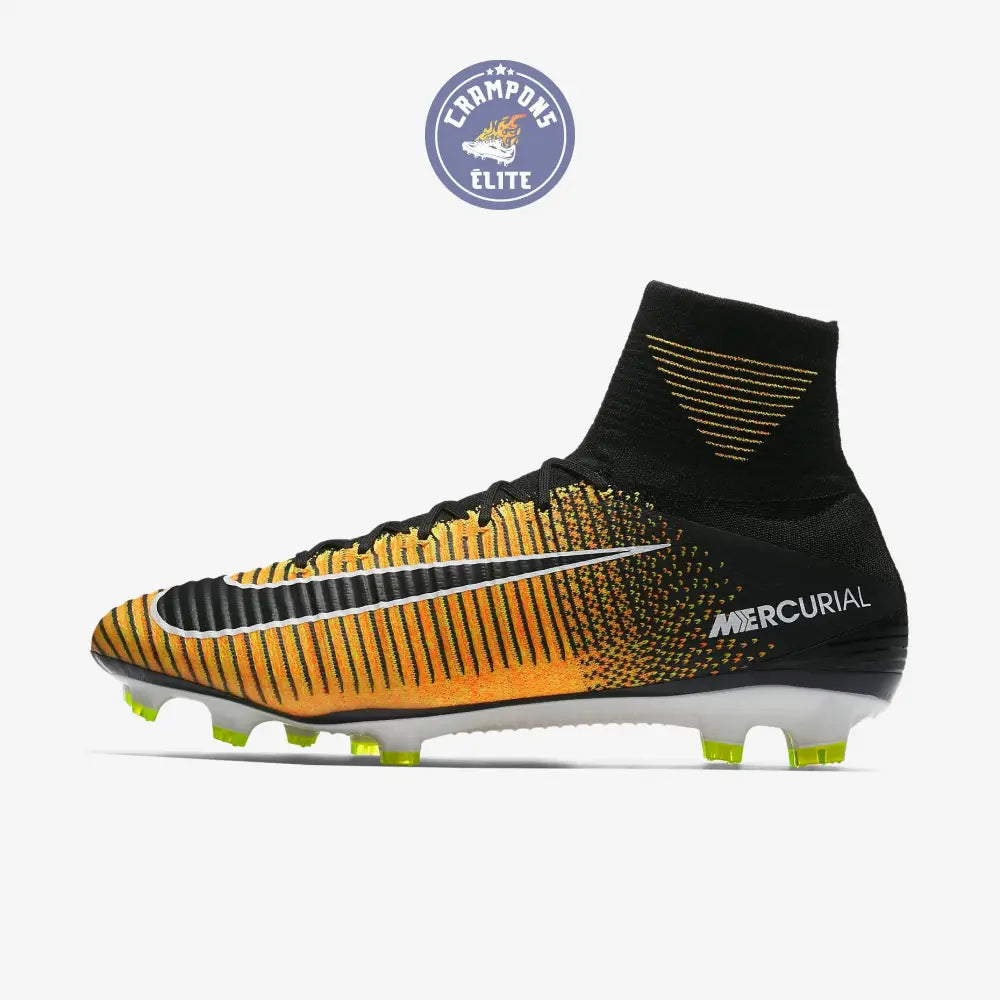 Image of Mercurial Superfly 5 FG Lock in. Let loose. - Orange/Noir/Blanc