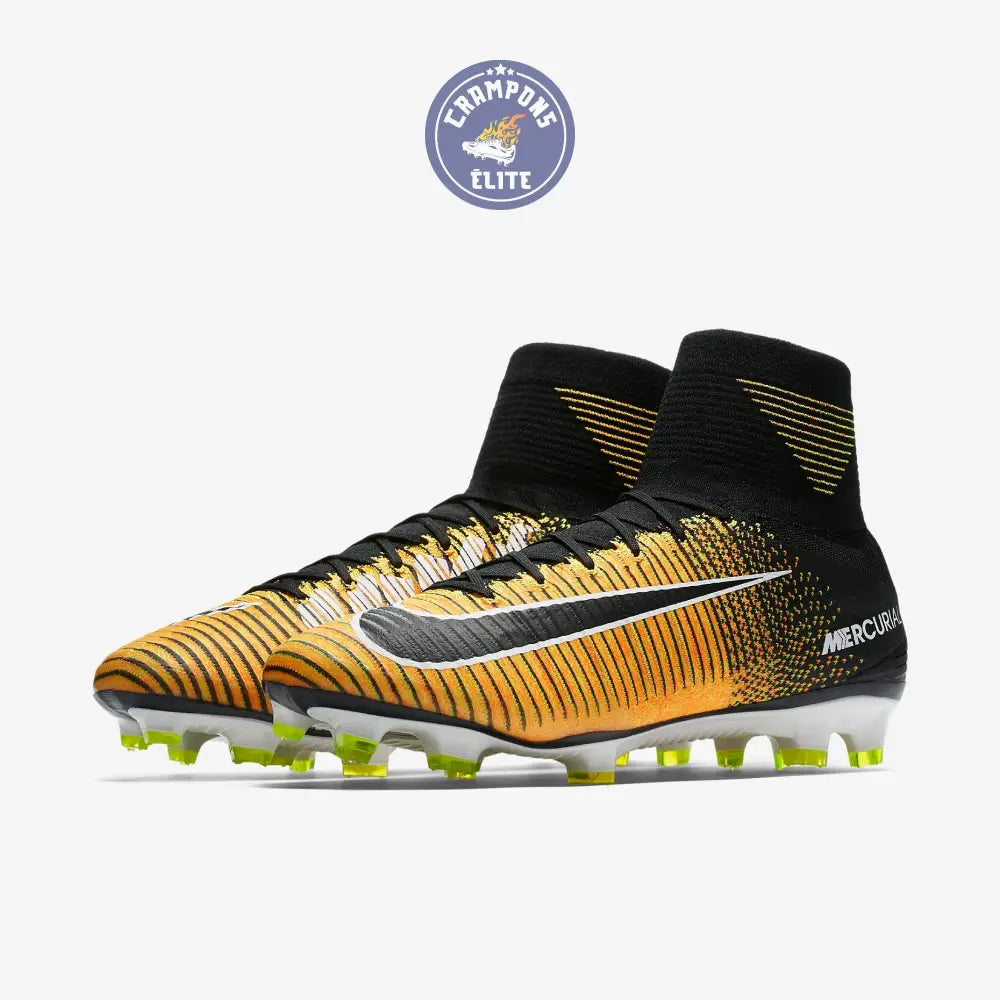 Image of Mercurial Superfly 5 FG Lock in. Let loose. - Orange/Noir/Blanc