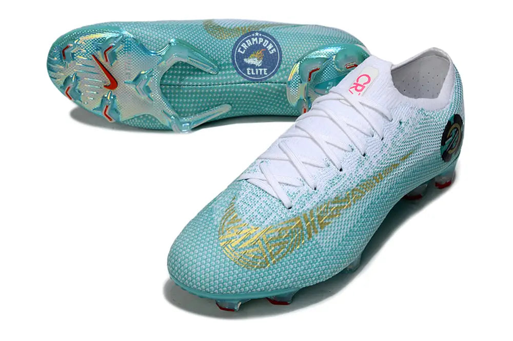 Mercurial Vapor 12 FG Chapter 6 Edição Especial - Vert Turquoise/Blanc/Doré ÉDITION LIMITÉE