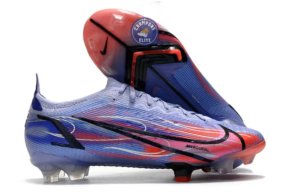 MERCURIAL VAPOR 14 ELITE FG KM FLAMES - VIOLET/ARGENTÉ