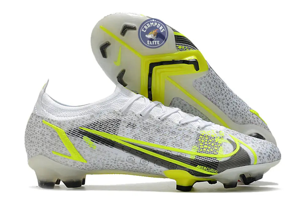 Image of Mercurial Vapor 14 Elite FG ’White Volt’ - Blanc/Gris/Jaune Fluo