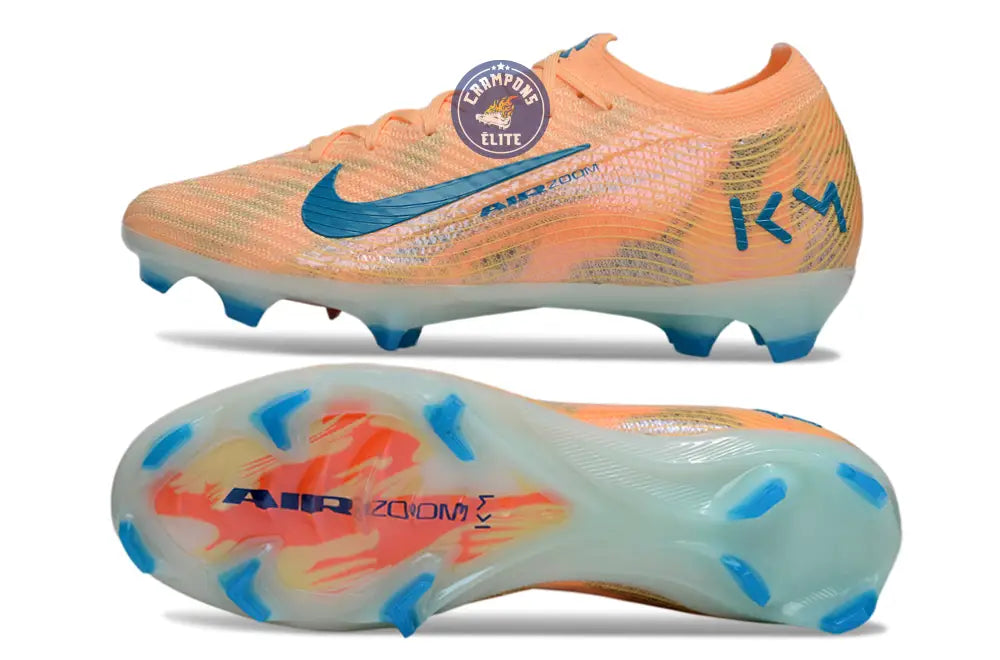 Image of MERCURIAL VAPOR 16 ELITE FG Kylian Mbappe - Orange/Bleu turquoise FG