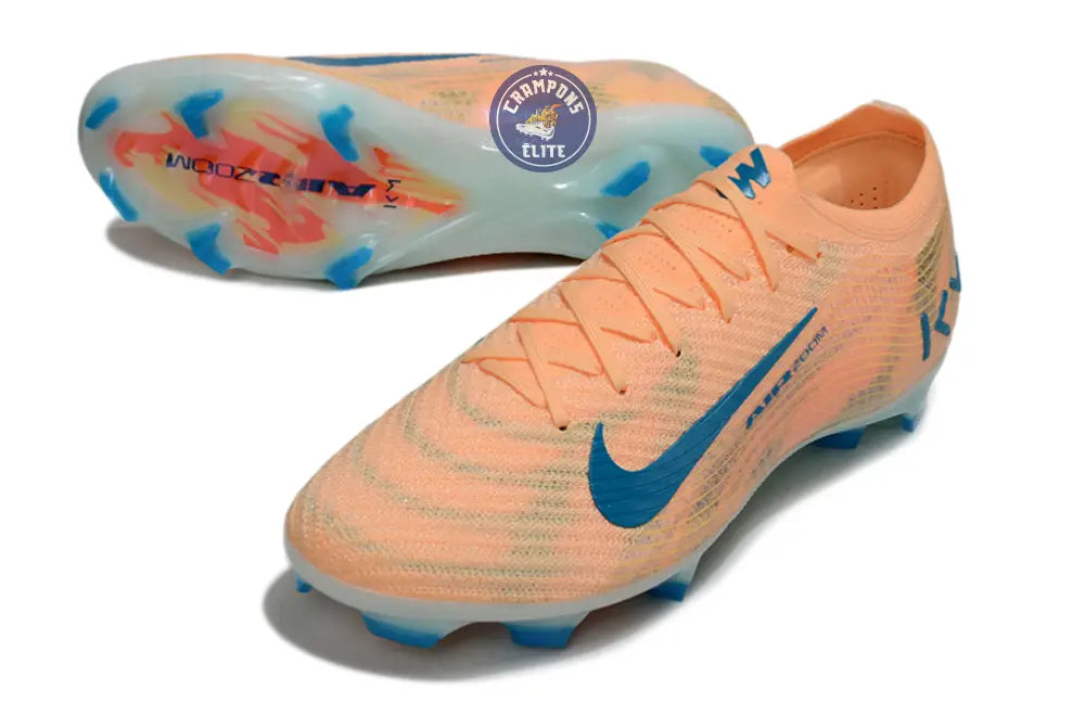 Image of MERCURIAL VAPOR 16 ELITE FG Kylian Mbappe - Orange/Bleu turquoise FG