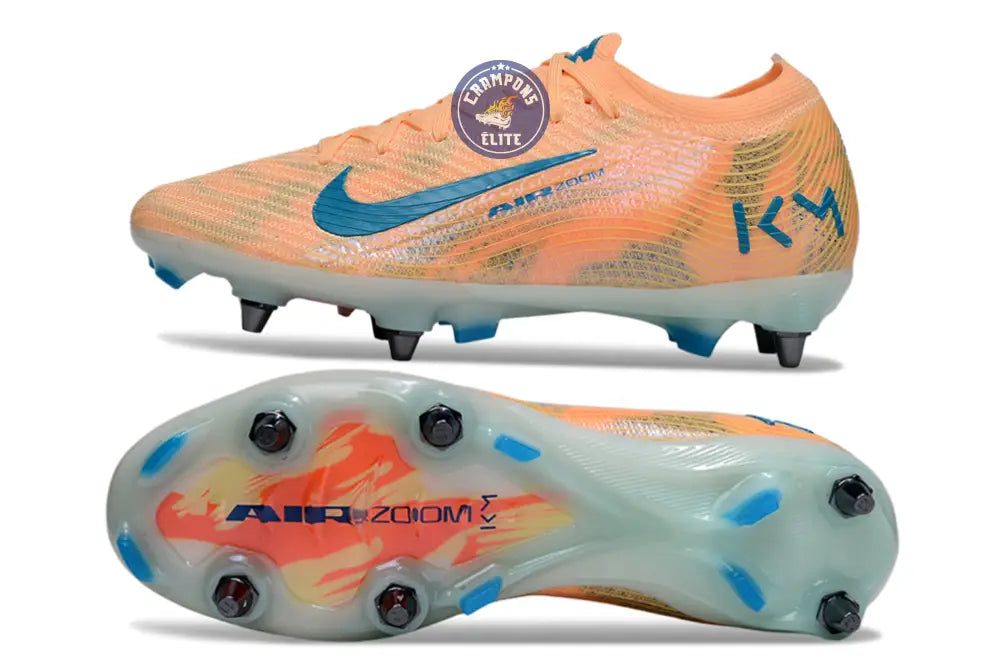 MERCURIAL VAPOR 16 ELITE SG Kylian Mbappe - Orange/Bleu turquoise SG