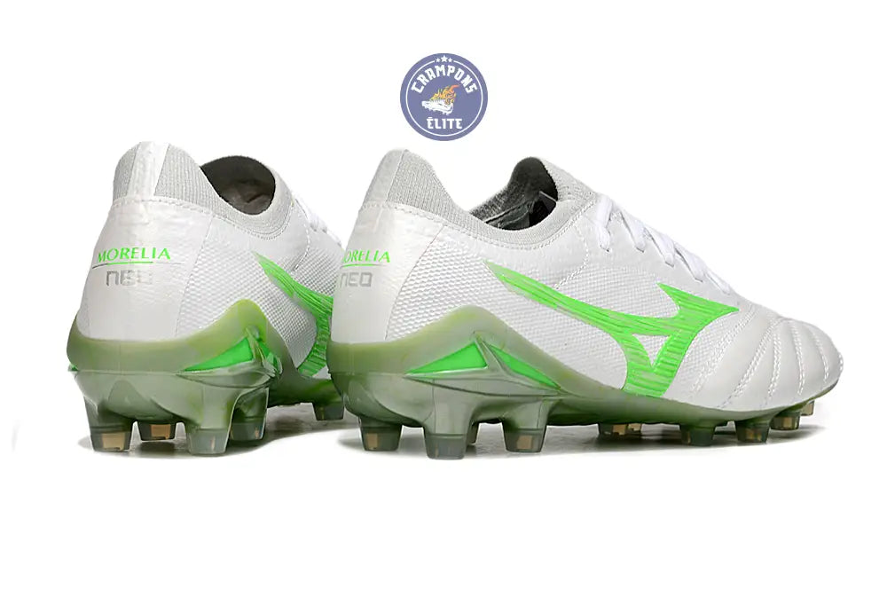 Image of Morelia Neo 4 Beta Elite FG/AG Frontier - Blanc/Vert Néon/Cool Gray