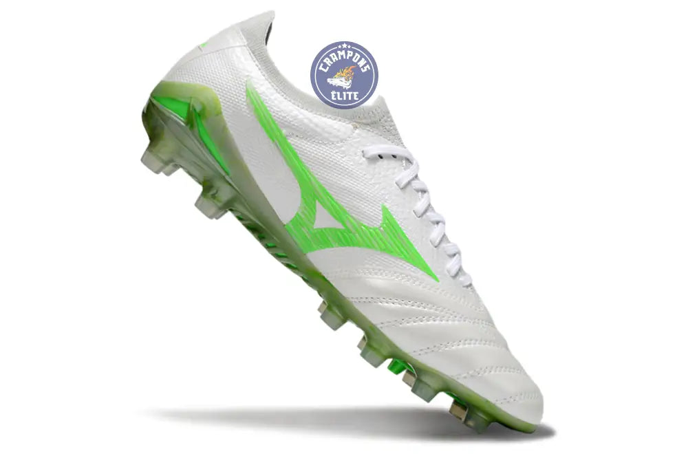 Image of Morelia Neo 4 Beta Elite FG/AG Frontier - Blanc/Vert Néon/Cool Gray