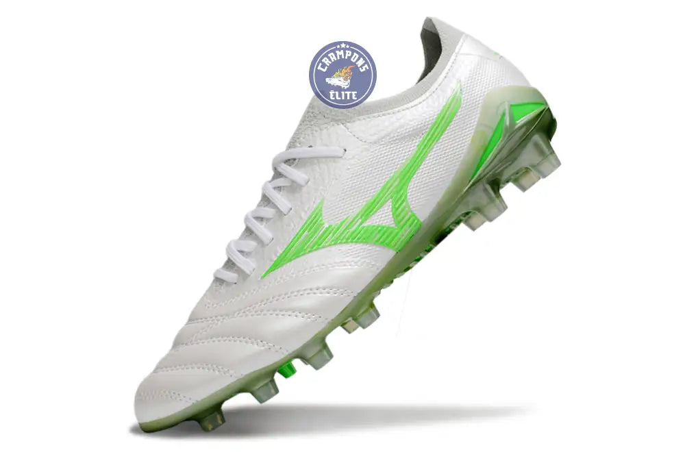 Image of Morelia Neo 4 Beta Elite FG/AG Frontier - Blanc/Vert Néon/Cool Gray