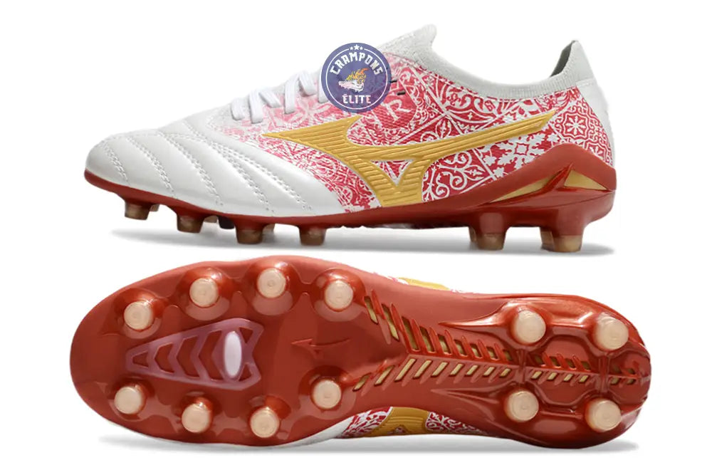 Image of Morelia Neo 4 Beta FG/AG Sergio Ramos 4 Vol. lll - Blanc/Doré/Rouge ÉDITION LIMITÉE