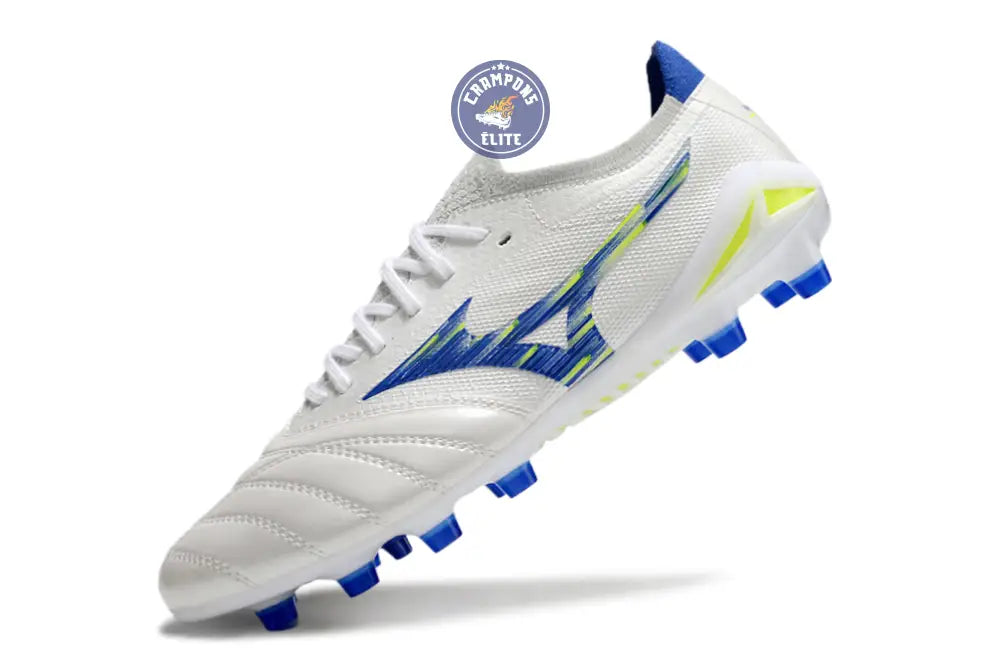 Image of Morelia Neo 4 Elite FG/AG - Blanc/Bleu/Jaune