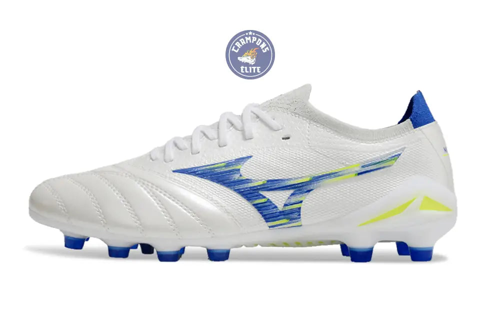 Image of Morelia Neo 4 Elite FG/AG - Blanc/Bleu/Jaune