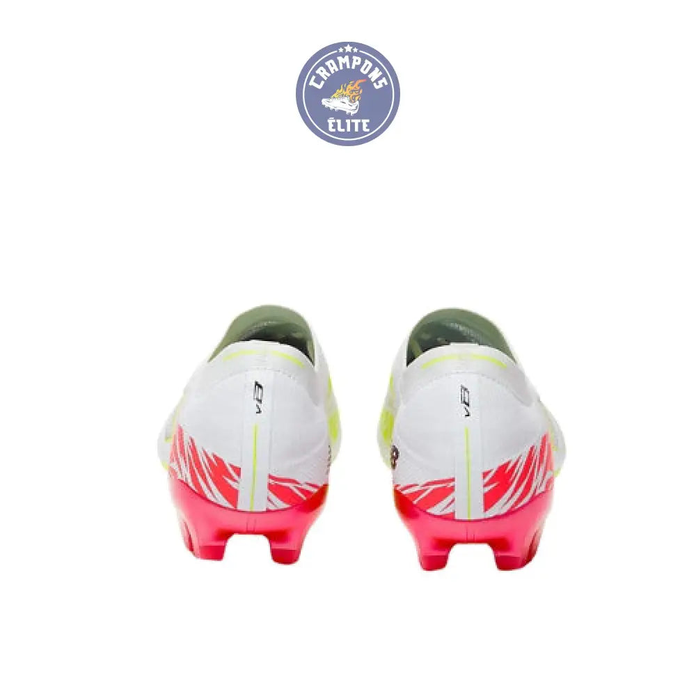 New Balance FURON ELITE V8 FG - Blanc/Rouge Energie/Jaune Hi-Lite