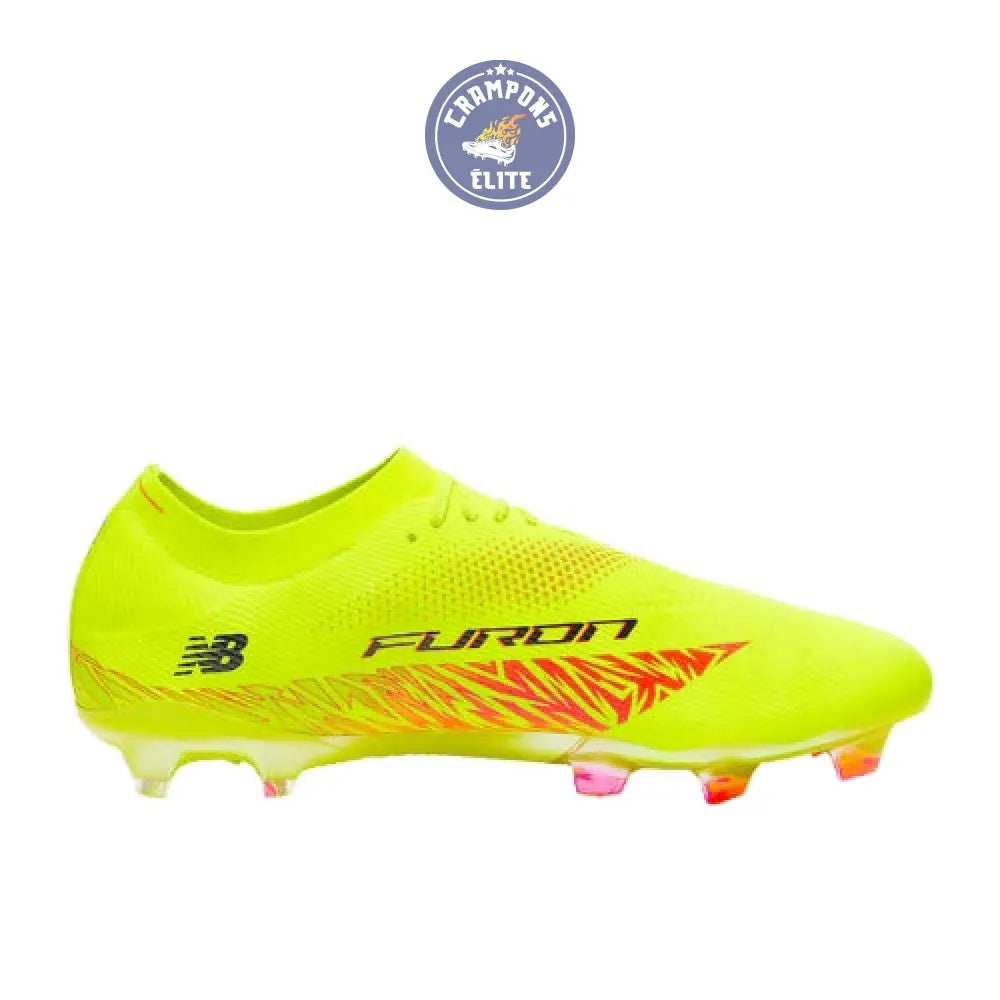 New Balance FURON ELITE V8 FG - Jaune Hi-Lite/Rouge Energie