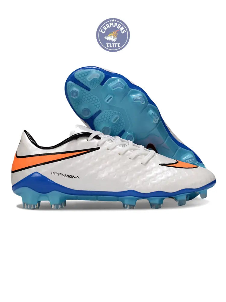 Image of New Hypervenom Phantom 1 FG - Blanc/Bleu/Orange