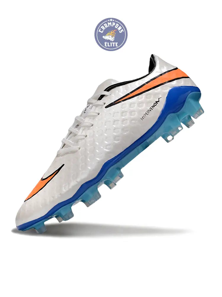 Image of New Hypervenom Phantom 1 FG - Blanc/Bleu/Orange