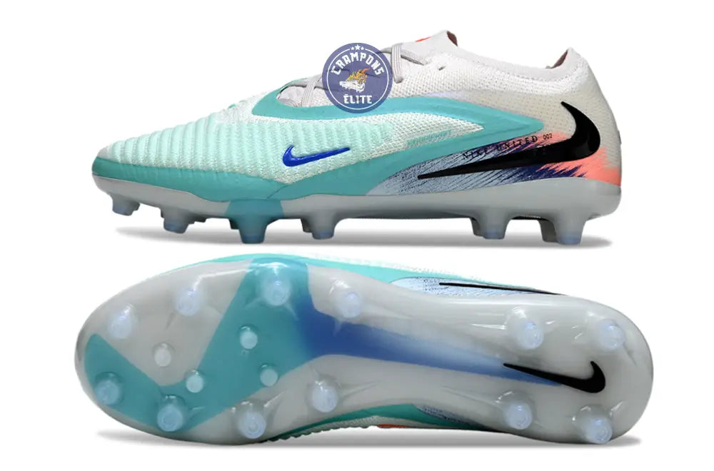 PHANTOM 6 ELITE AG LOW CUT UNITED PACK 002 AG -BLANC/TURQUOISE/VIOLET