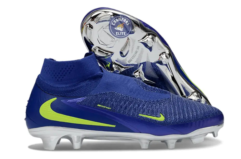 Image of Nike Phantom 6 Superfly Laceless Low Cut SG - Bleu/Argenté/Jaune Fluo