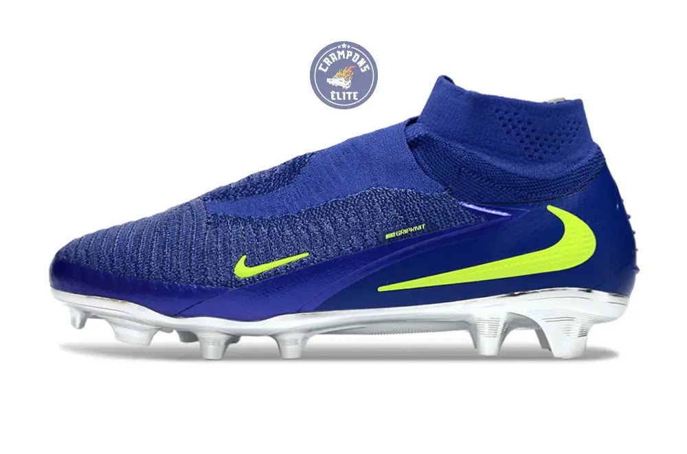 Nike Phantom 6 Superfly Laceless Low Cut SG - Bleu/Argenté/Jaune Fluo