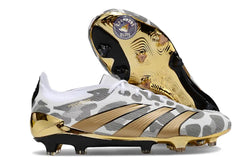 Image of Predator 24.1 Elite FG Blanc/Gris/Or
