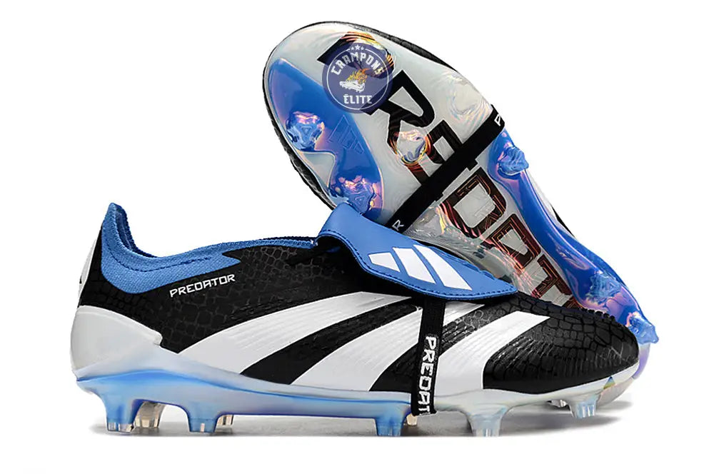 Image of Predator 24 Elite Fold-over Tongue FG Noir/Bleu