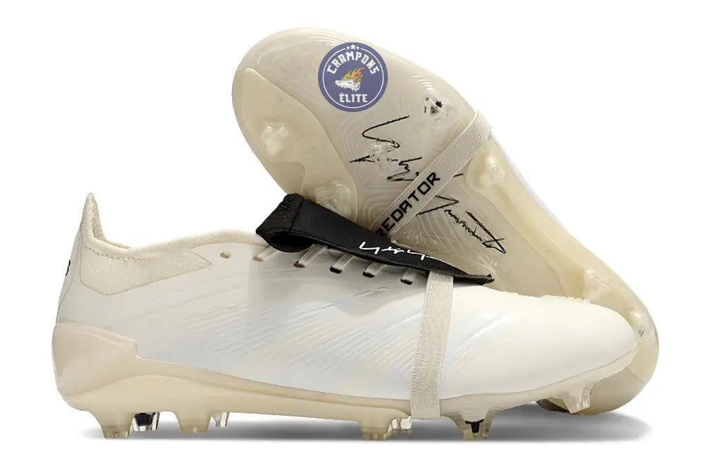 Predator 24 Elite Fold-over Tongue FG Y-3 Blanc cassé/Noir