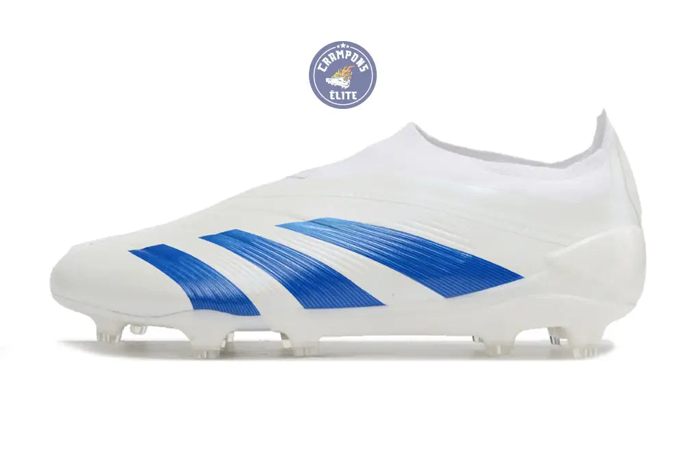 Image of Predator 24 Elite Laceless FG Predstrike - Blanc/Bleu