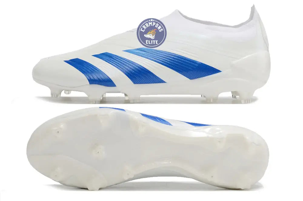 Predator 24 Elite Laceless FG Predstrike - Blanc/Bleu