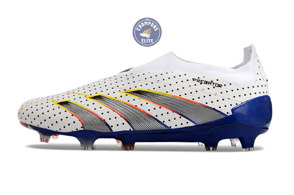Predator 24 Elite Laceless FG Predstrike - Blanc/Bleu Multicouleur