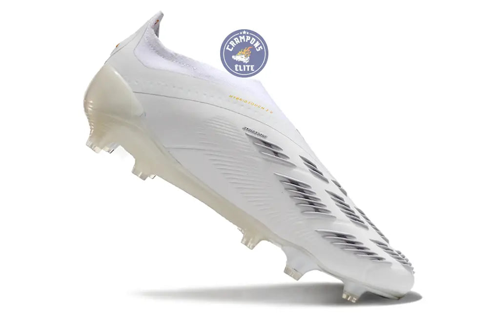 Image of Predator 24 Elite Laceless FG Predstrike - Blanc/Or