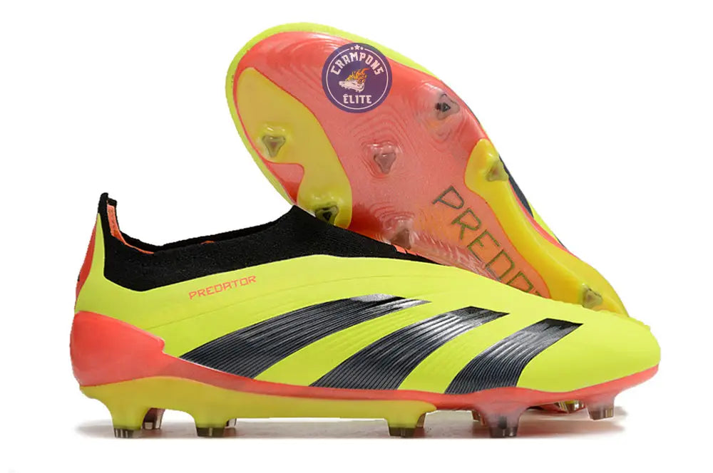 Predator 24 Elite Laceless FG Predstrike - Energy Citrus - Jaune/Noir/Rouge