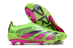 Image of Predator 24 Elite Laceless FG Predstrike - Generation Pred - Vert/Rose/Lucid Lemon ÉDITION LIMITÉE