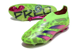 Image of Predator 24 Elite Laceless FG Predstrike - Generation Pred - Vert/Rose/Lucid Lemon ÉDITION LIMITÉE