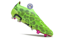 Image of Predator 24 Elite Laceless FG Predstrike - Generation Pred - Vert/Rose/Lucid Lemon ÉDITION LIMITÉE