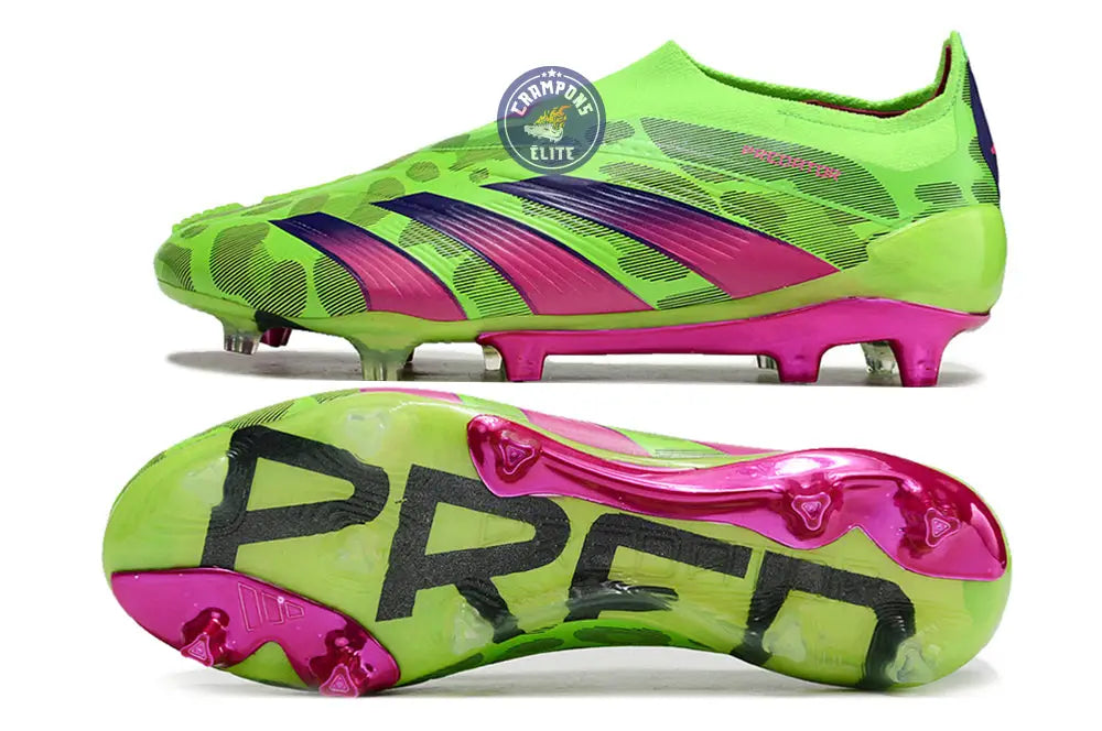 Predator 24 Elite Laceless FG Predstrike - Generation Pred - Vert/Rose/Lucid Lemon ÉDITION LIMITÉE