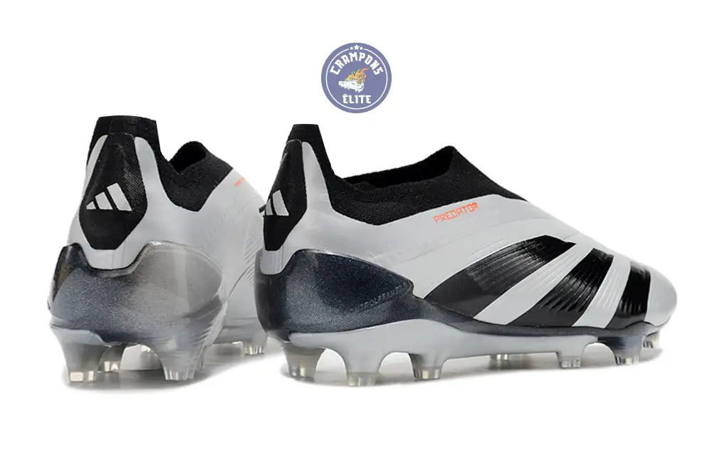 Image of Predator 24 Elite Laceless FG Predstrike - Gris/Noir